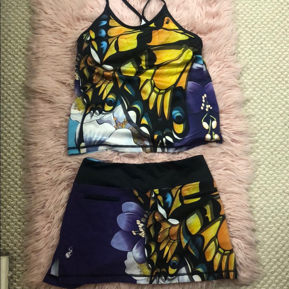 M - Ink N Burn ”Flutter” skort & tank